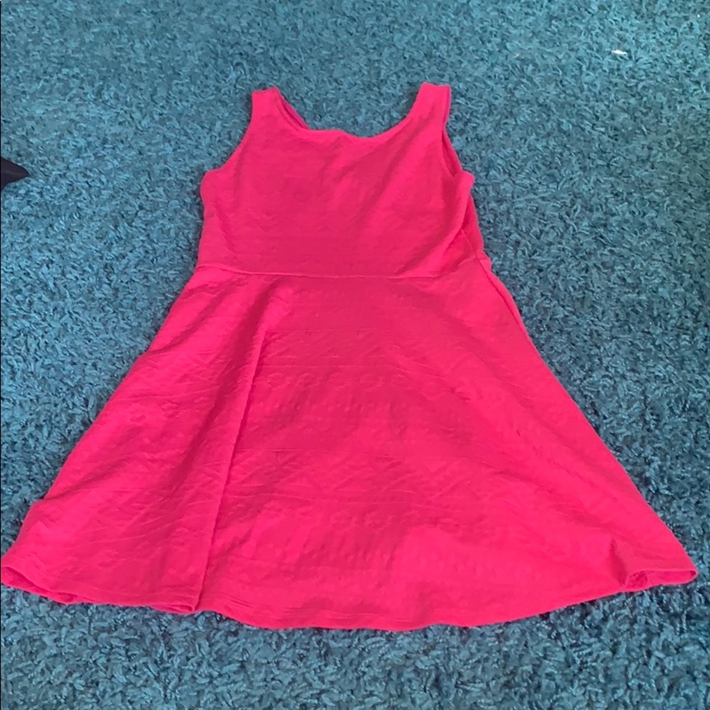 Pink tribal skater dress